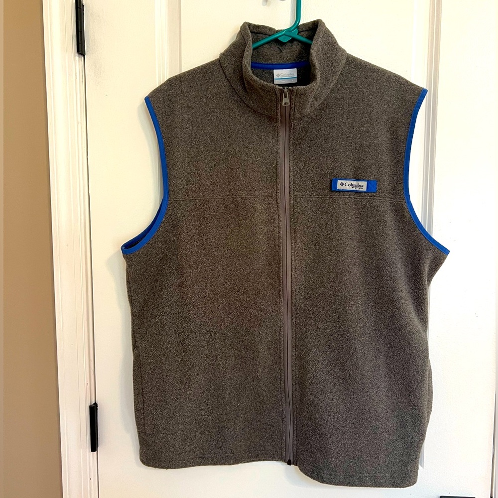 Men’s Columbia PFG Fleece Vest, Size Large